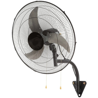 20-inch wall-mounted oscillating fan, three high speed settings, maximum airflow 4650 CFM
