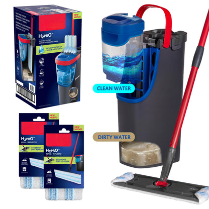✨Flat mop and bucket | Mops with clean water | Removes over 99% of bacteria | Suitable for all hard floors✨