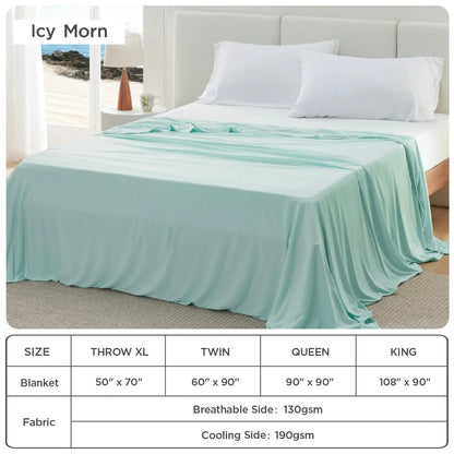 Cooling blanket, lightweight and breathable, made of bamboo fiber, a comfortable gift.