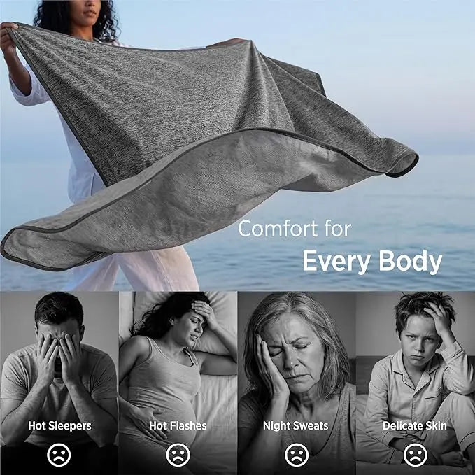 Cooling blanket, lightweight and breathable, made of bamboo fiber, a comfortable gift.