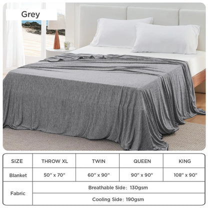 Cooling blanket, lightweight and breathable, made of bamboo fiber, a comfortable gift.