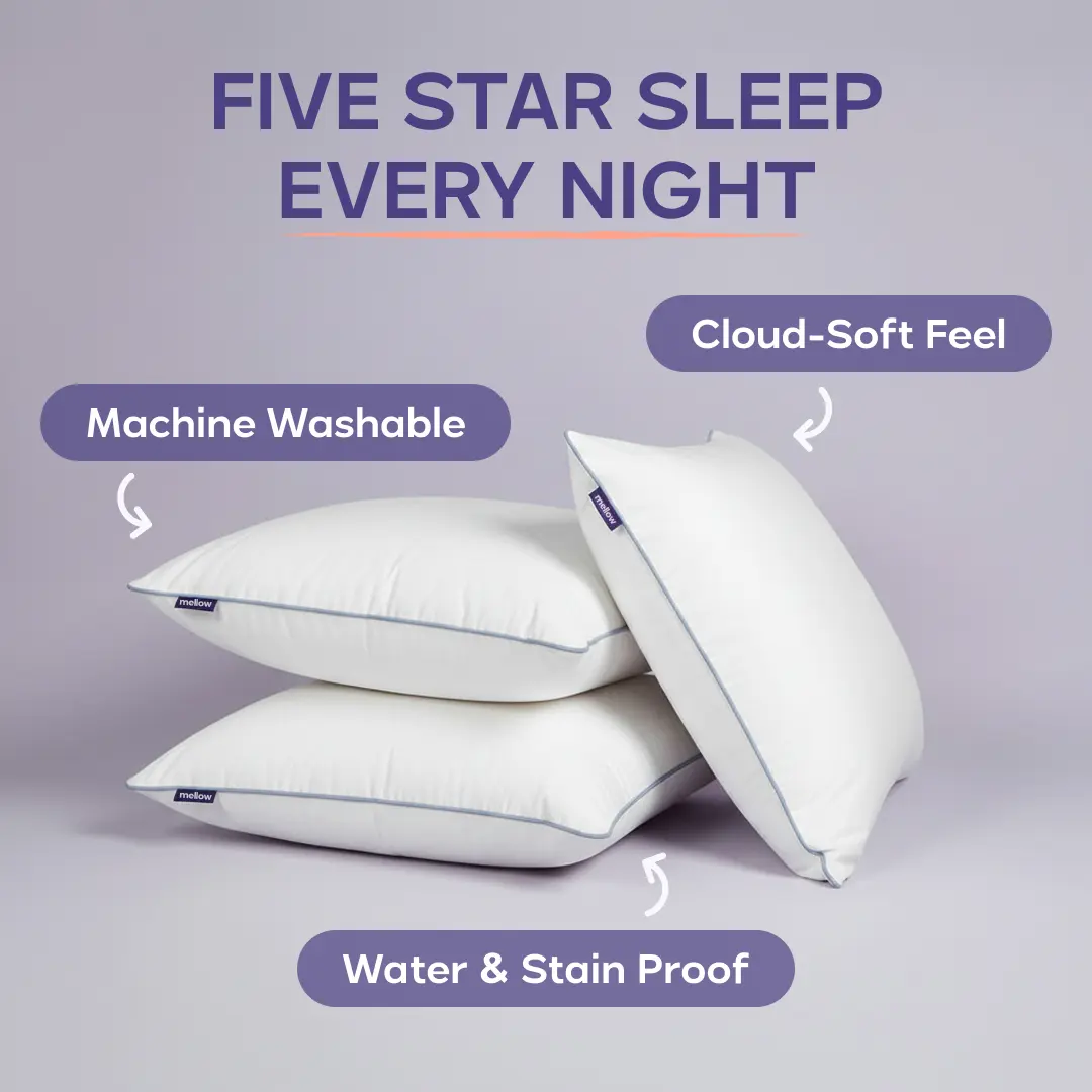 Hotel pillows: Waterproof, stain-resistant, cloud-soft, hypoallergenic, machine washable.