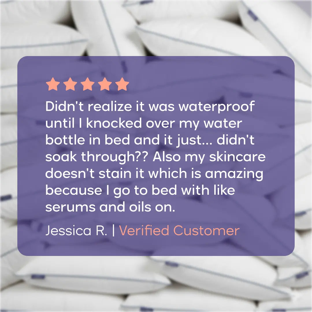 Hotel pillows: Waterproof, stain-resistant, cloud-soft, hypoallergenic, machine washable.